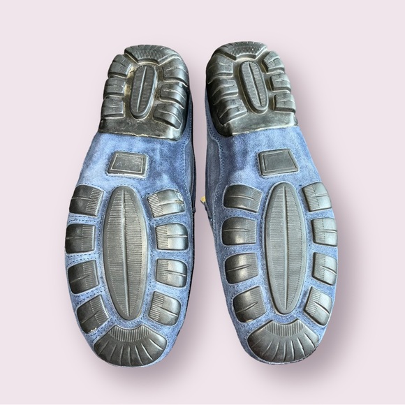 Kenneth Cole Navy Blue Suede Leather Lead The Way Loafers Men’s Size 10 - Picture 7 of 9